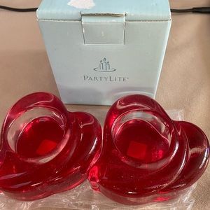Two Heart Shaped Tealight  Candle Holders